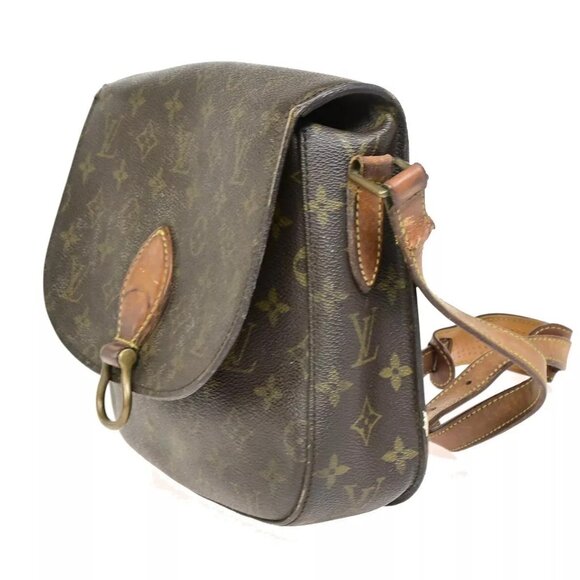 LOUIS VUITTON Saint Cloud GM Shoulder Bag Monogram Leather Brown - Picture 2 of 16